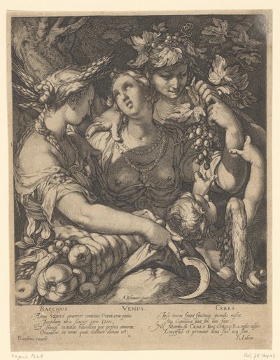 Venus, Bacchus and Ceres by Jan Saenredam