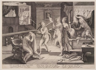 Virgins Receiving their Lamps, from Parable of the Wise and Foolish Virgins by Jan Saenredam