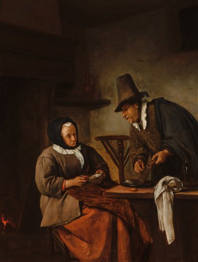 An Old Couple Making Caudle by Jan Steen