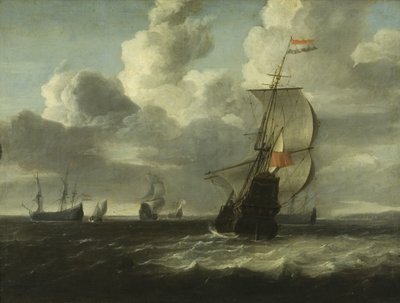 Seascape [Man of War Setting Out], c.1660 by Jan Theunisz. Blanckerhoff