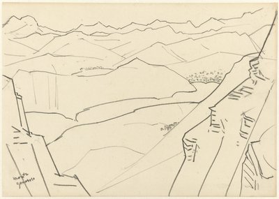 Sketch of a Mountain Landscape Monte Generoso by Jan Toorop