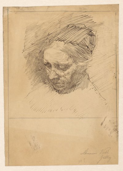 Portrait of Mrs. Anna Cornelia Veth-Giltay by Jan Veth