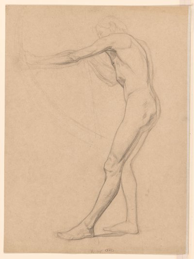 Standing Male Nude with Bow and Arrow by Jan Veth