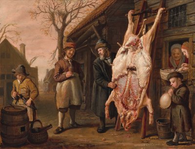 The Slaughtered Hog by Jan Victors