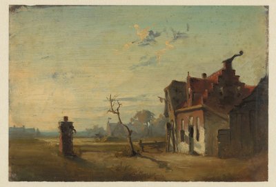 Landscape with Farmhouse and Water Pump by Jan Weissenbruch