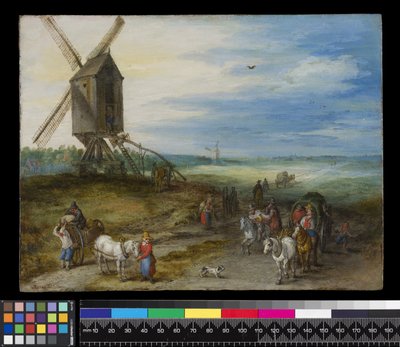 Landscape with Mill and Carts, c.1611 by Jan the Elder Brueghel