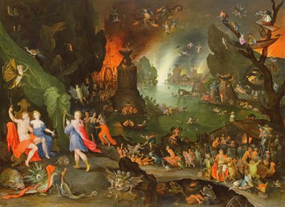 Orpheus with a Harp Playing to Pluto and Persephone in the Underworld by Jan the Elder Brueghel