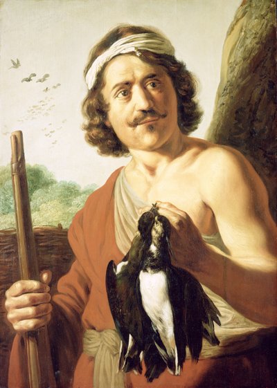 Air and Youth: Hunter with Musket and Slain Birds by Jan the Elder Lievens