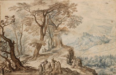Landscape with Tobias and the Angel by Jan the Younger Brueghel