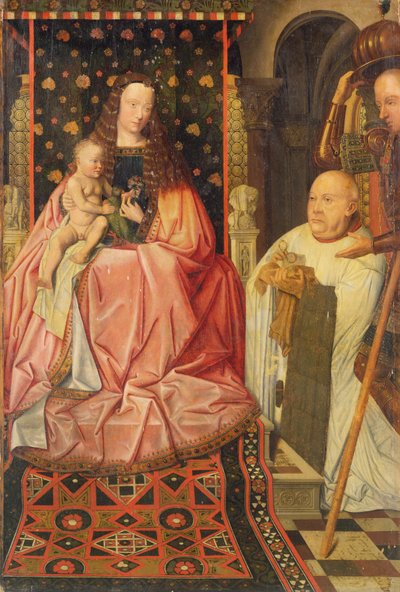 The Virgin and Child Enthroned with Saint George and Canon van der Paele by Jan van (after) Eyck