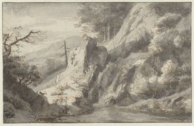 Mountain Landscape with Dead Pine Tree by Jan van Aken