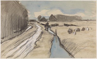 Landscape with a Road Along a Ditch by Jan van Essen