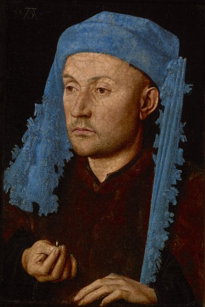 Portrait of a Man with a Blue Chaperon (Man with Ring) by Jan van Eyck
