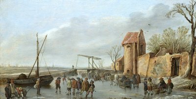 A Scene on the Ice by Jan van Goyen