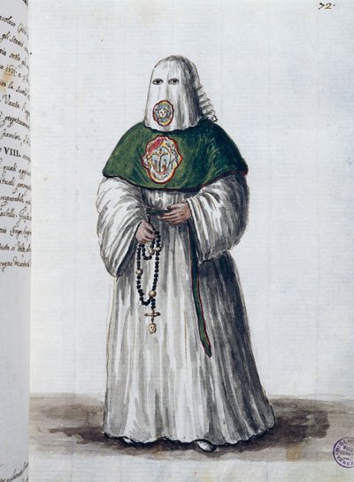 Confraternity of the Suffrage of Christ, Founded in the Church of San Giovanni in Oleo in Venice, Amalgamated with the Confraternity of San Rocco in Rome in 1621, Volume II f 72, by Giovanni di Grevembroch by Jan van Grevenbroeck