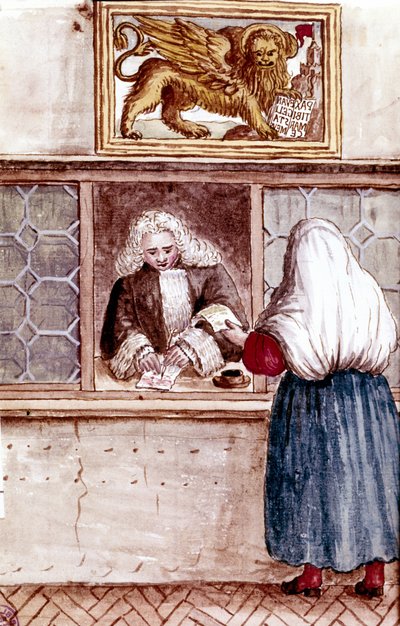 Pawnshop. Mount of Piety in Venice by Jan van Grevenbroeck