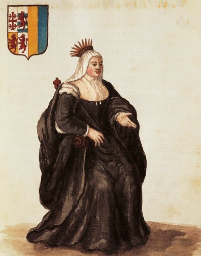 Portrait of Caterina Cornaro, engraving by Jan van Grevenbroeck
