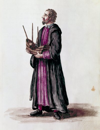 Representation of a Naval Architect Holding a Miniature Model of the Ship He Built (detail) by Jan van Grevenbroeck