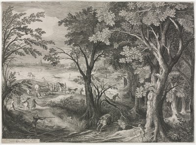 Landscape with Travelers Attacked by a Gang of Robbers by Jan van Londerseel
