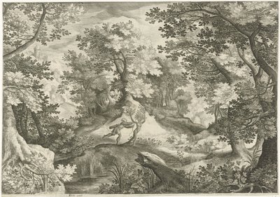 Landscape with Apollo and Daphne by Jan van Londerseel