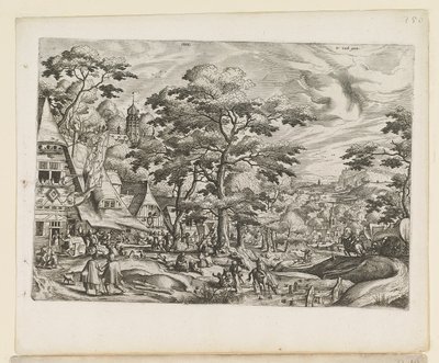 Landscape with Village Scene by Jan van and Doetechum Lucas van and Bol Hans Doetechum the elder
