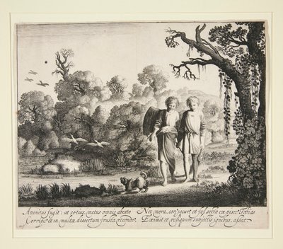 Tobias and the Angel, with the Fish from the Story of Tobias by Jan van de Velde II