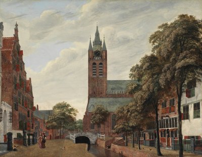 View of the Oude Delft Canal, Delft by Jan van der Heyden