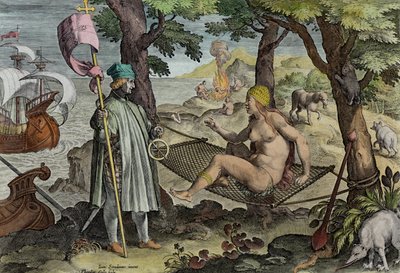 Vespucci Discovering America, plate 2 from 