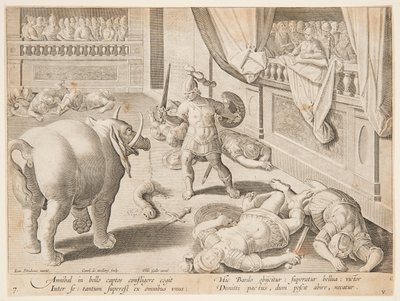 A Roman Soldier Fighting one of Hannibal