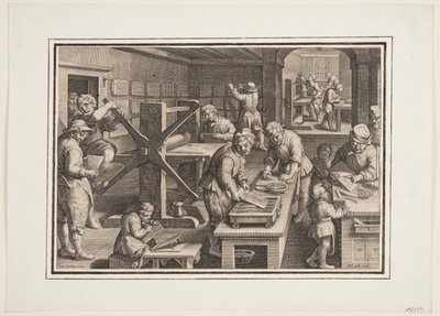 Engraving on Metal; Engravers on a Ship by Jan van der Straet, called Stradanus