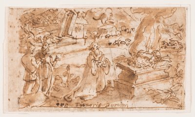 The Sacrifice of Job, preliminary design for "Spiritus Timoris Domini" (The Gift of the Fear of the Lord), plate 7 in "The Seven Gifts of the Holy Spirit" print series by Jan van der Straet, called Stradanus
