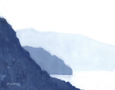 Cap Sante with Hat Island and Foothills, c.2021 by Janel Bragg