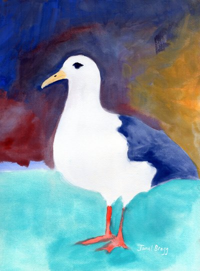 Seagull from Anacortes No. I, c.2016 by Janel Bragg