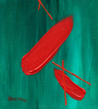 Bold Red Strokes by Janine Brewster