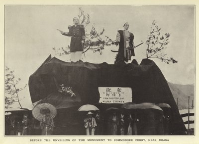 Before the Unveiling of the Monument to Commodore Perry, Near Uraga by Japanese Photographer