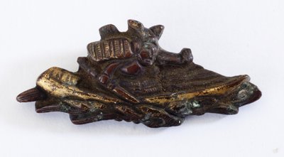Menuki, or Grip Ornament, in the Form of a Samurai by Japanese School