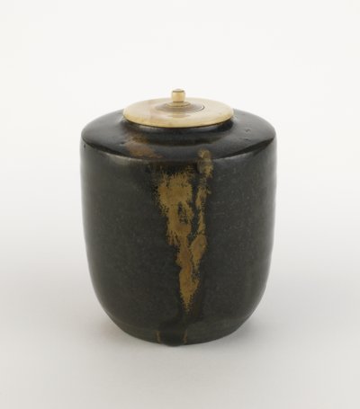 Seto Ware Tea Caddy, Katatsuki Type by Japanese School