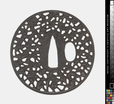 Tsuba: Hundred Monkeys by Japanese School