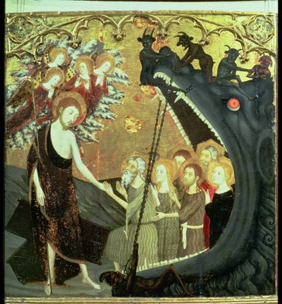 Panel of the Descent into Limbo, from the altarpiece of the convent of Santo Sepulchro, Zaragoza by Jaume Serra