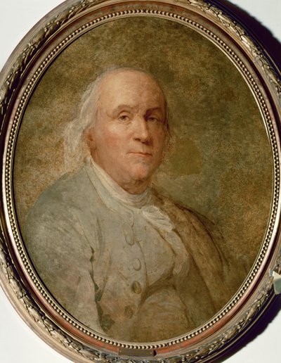 Benjamin Franklin, statesman and ambassador by Jean-Antoine Houdon