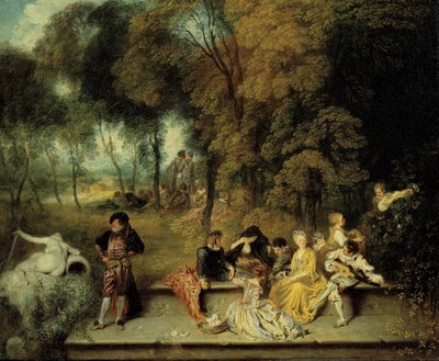 Pleasures of Love by Jean-Antoine Watteau