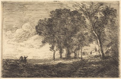 Italian Landscape by Jean-Baptiste-Camille Corot