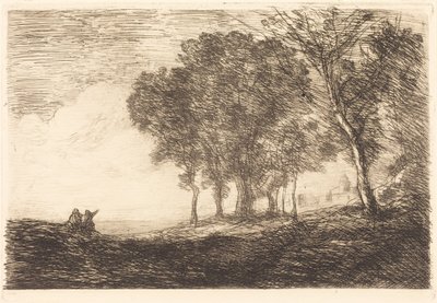 Italian Landscape by Jean-Baptiste-Camille Corot
