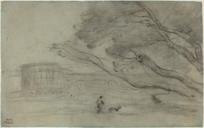 Souvenir: Roman Landscape with the Colosseum by Jean-Baptiste-Camille Corot