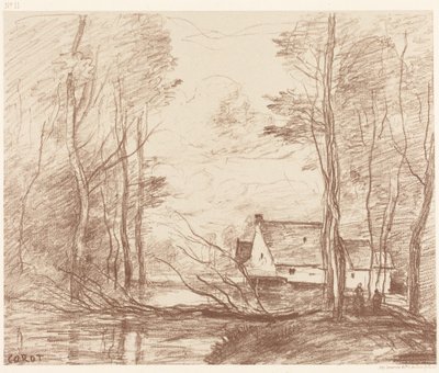 The Mill of Cuincy, near Douai by Jean-Baptiste-Camille Corot