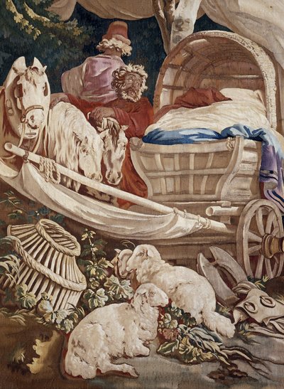 The Outdoor Banquet, Curtain Russian Games (detail) by Jean-Baptiste Le Prince