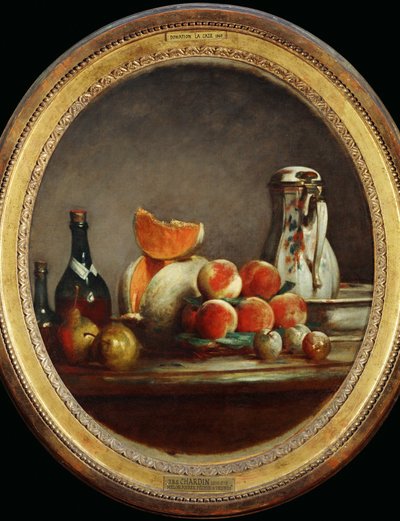 Melon, Pears, Peaches and Plums by Jean-Baptiste Simeon Chardin