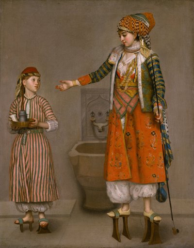 A Lady in Turkish Dress and Her Servant by Jean-Étienne Liotard