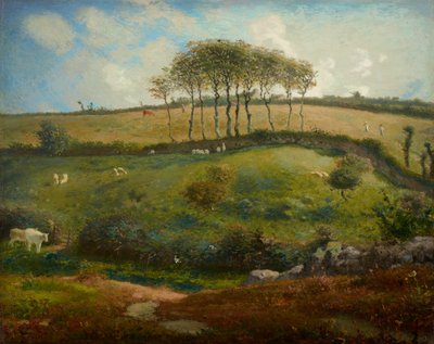 Pasture Near Cherbourg (Normandy) by Jean-Francois Millet