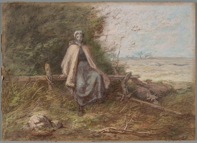 Shepherdess by Jean-Francois Millet
